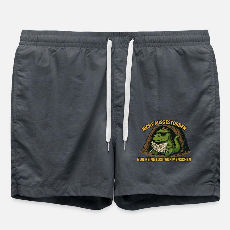 Sarcastic Dinosaur - Swim Trunks - anthracite