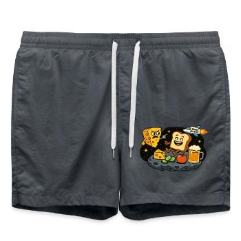 Collation dans l’espace - Short de bain - charbon - Devant - AI Model Male 185 light (185cm)