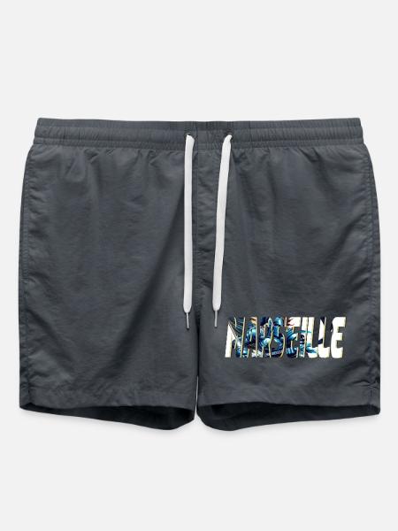 Marseille stylized comic book design - Swim Trunks - anthracite
