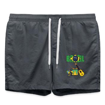 Voyage Brésil-Brésil - Short de bain - charbon - Devant - AI Model Male 185 light (185cm)