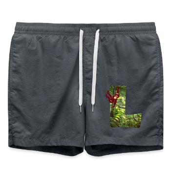 jungle avec affe l - Short de bain - charbon - Devant - AI Model Male 185 light (185cm)