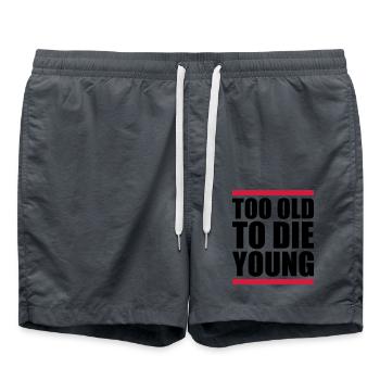 Too old Design - Badeshorts - Anthrazit - Vorne - AI Model Male 185 light (185cm)