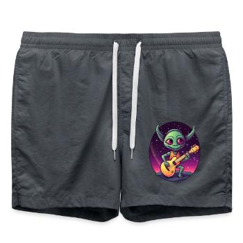 Alien guitarist at sunset - Swim Trunks - anthracite - Front - AI Model Male 185 light (185cm)
