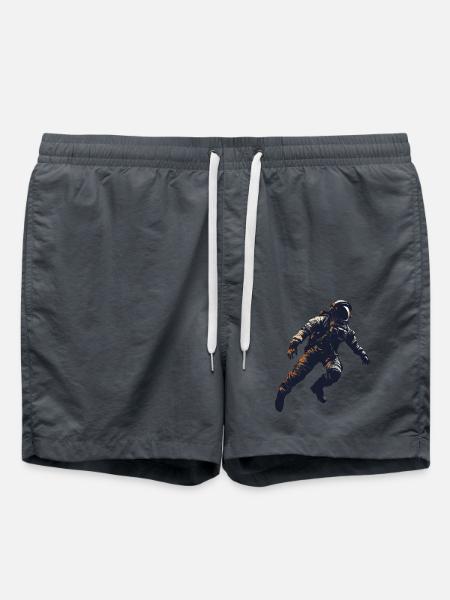 Floating Astronaut Silhouette Weightlessness - Swim Trunks - anthracite
