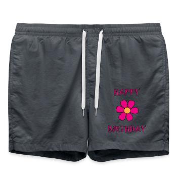 ALLES GUTE ZUM GEBURTSTAG. ALLES GUTE ZUM GEBURTSTAG. JAHRESTAG. - Badeshorts - Anthrazit - Vorne - AI Model Male 185 light (185cm)