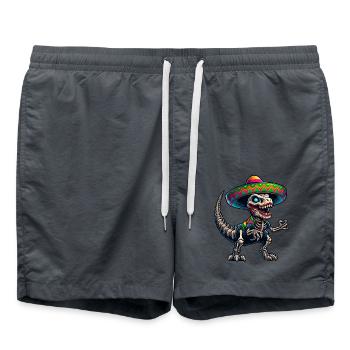 Cinco de Mayo T-Rex vs Zombies - Short de bain - charbon - Devant - AI Model Male 185 light (185cm)