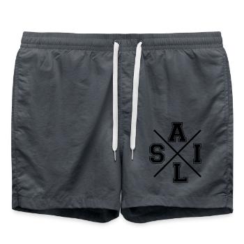 Voile - Short de bain - charbon - Devant - AI Model Male 185 light (185cm)