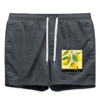Sorrento Italie citron - Short de bain - charbon - Devant - AI Model Male 185 light (185cm)