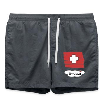 Greetings - Swim Trunks - anthracite - Front - AI Model Male 185 light (185cm)