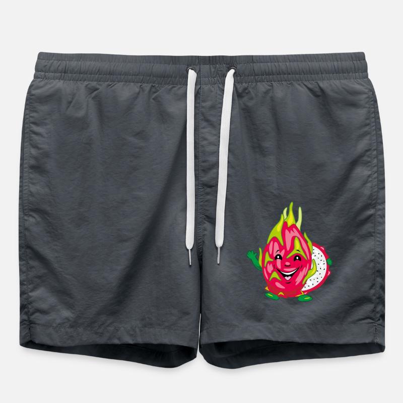 Lächelnde Pitaya-Drachenfrucht - Badeshorts - Anthrazit