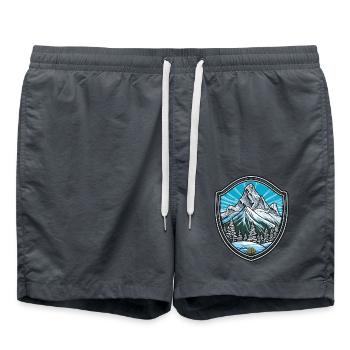 berge 4 - Badeshorts - Anthrazit - Vorne - AI Model Male 185 light (185cm)