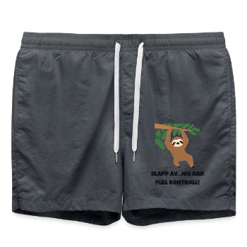 Relax I'm in Full Control! - Swim Trunks - anthracite - Front - AI Model Male 185 light (185cm)