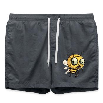 Biene Halloween Comic Lustig - Badeshorts - Anthrazit - Vorne - AI Model Male 185 light (185cm)