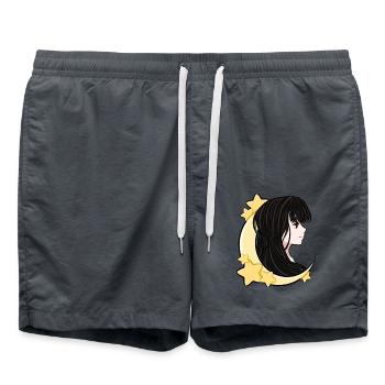 Luna Mond Stern Frau Moon Girl Manga Anime comic - Badeshorts - Anthrazit - Vorne - AI Model Male 185 light (185cm)