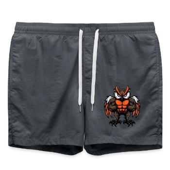 Owl Muscles Fitness - Short de bain - charbon - Devant - AI Model Male 185 light (185cm)