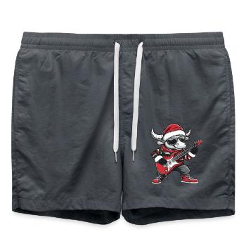 Bulle Weihnachten Rocker Gitarre Taurus - Badeshorts - Anthrazit - Vorne - AI Model Male 185 light (185cm)