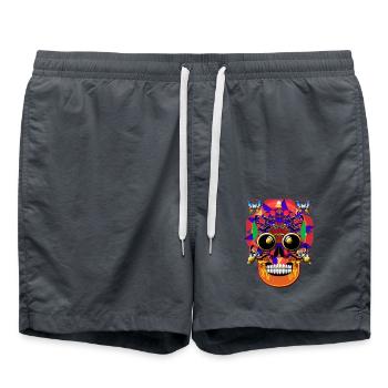 Skull 10 - Swim Trunks - anthracite - Front - AI Model Male 185 light (185cm)