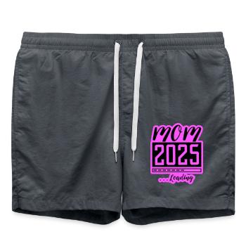 Mama 2025 Loading Mom Schwangerschaft - Badeshorts - Anthrazit - Vorne - AI Model Male 185 light (185cm)