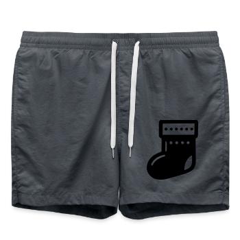 Weihnachten Socke Icon - Badeshorts - Anthrazit - Vorne - AI Model Male 185 light (185cm)