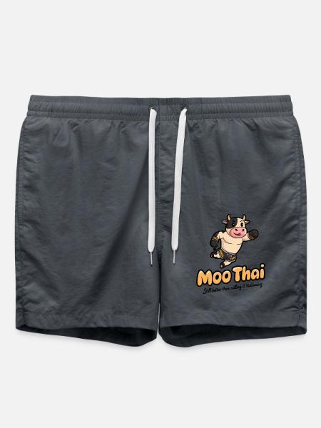 Humorous martial arts design - Swim Trunks - anthracite