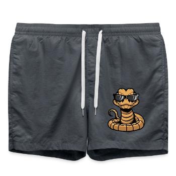Animal serpent cobra - Short de bain - charbon - Devant - AI Model Male 185 light (185cm)