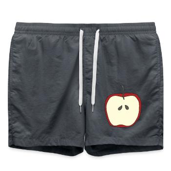 Apple sliced open - Swim Trunks - anthracite - Front - AI Model Male 185 light (185cm)