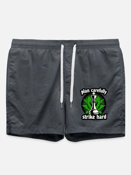 Schach plan carefully strike hard - Swim Trunks - anthracite