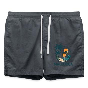 insel mallorca - Badeshorts - Anthrazit - Vorne - AI Model Male 185 light (185cm)