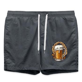 Beer Beer Mug Hops - Swim Trunks - anthracite - Front - AI Model Male 185 light (185cm)
