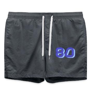80. 80 YEARS. 80th ANNIVERSARY. 80 YEARS ANNIVERSARY. - Swim Trunks - anthracite - Front - AI Model Male 185 light (185cm)