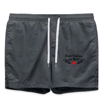 Beste Kollegin der Welt Herz - Badeshorts - Anthrazit - Vorne - AI Model Male 185 light (185cm)