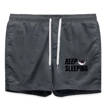Keep Sleeping - Texte humoristique pour pyjama - Short de bain - charbon - Devant - AI Model Male 185 light (185cm)