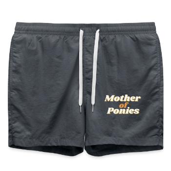 ! Mère de poneys - Mutter von Ponys - Short de bain - charbon - Devant - AI Model Male 185 light (185cm)