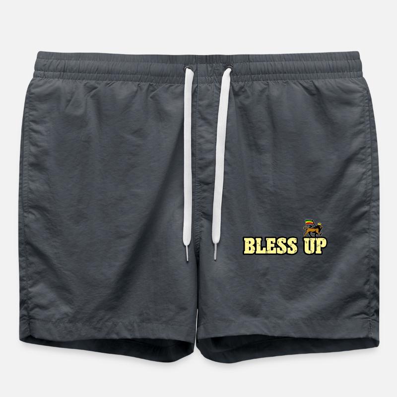 Dub Reggae Bless Up - Swim Trunks - anthracite