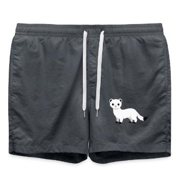 Style minimaliste curieux et mignon - Short de bain - charbon - Devant - AI Model Male 185 light (185cm)