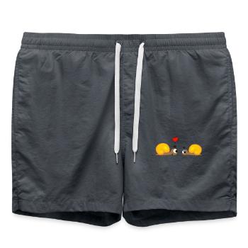 Amour-Escargot - Short de bain - charbon - Devant - AI Model Male 185 light (185cm)