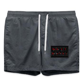 Jeu de mots Heavy Metal Elements - Short de bain - charbon - Devant - AI Model Male 185 light (185cm)