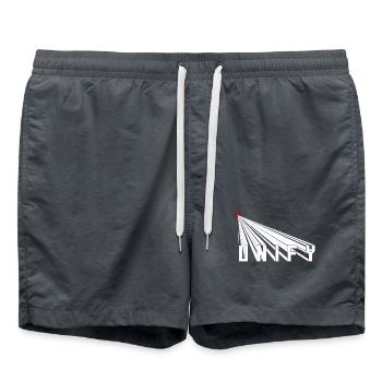 UNIFY People and Earth Japanese Sun Rising - Swim Trunks - anthracite - Front - AI Model Male 185 light (185cm)
