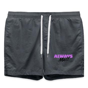 Always Me!! – Fun Personality Design - Swim Trunks - anthracite - Front - AI Model Male 185 light (185cm)