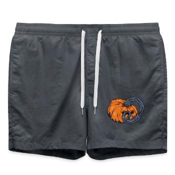 Shy Pumpkin - Kürbislaterne - Badeshorts - Anthrazit - Vorne - AI Model Male 185 light (185cm)