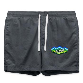 Bayerischer Wald - T-Shirt Pixelwald - Badeshorts - Anthrazit - Vorne - AI Model Male 185 light (185cm)