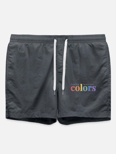 Pride Rainbow Design: Heilung in meinen eigenen Farben - Badeshorts - Anthrazit