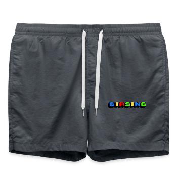 Giasing Pixel Giesing München 089 Minga - Badeshorts - Anthrazit - Vorne - AI Model Male 185 light (185cm)