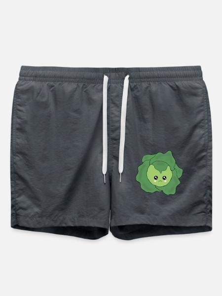 Salat Gemüse Kostüm Fasching Karneval Partnershirt - Badeshorts - Anthrazit