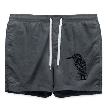 martin-pêcheur - Short de bain - charbon - Devant - AI Model Male 185 light (185cm)