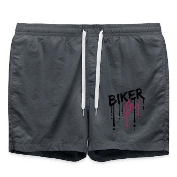 Drop biker girl - Swim Trunks - anthracite - Front - AI Model Male 185 light (185cm)