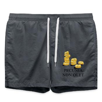 geld stinkt nicht latein schwarz - Badeshorts - Anthrazit - Vorne - AI Model Male 185 light (185cm)