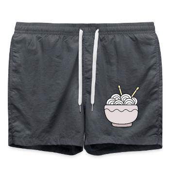 Ramen Nudeln Japan Küche - Badeshorts - Anthrazit - Vorne - AI Model Male 185 light (185cm)