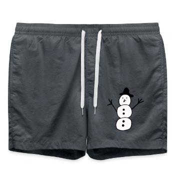 Schneemann - Badeshorts - Anthrazit - Vorne - AI Model Male 185 light (185cm)