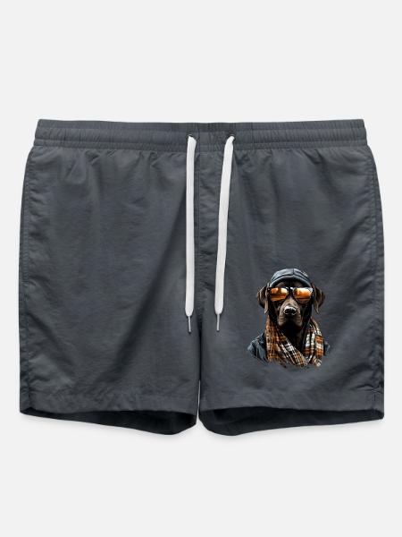 Urban Retriever: Streetwise Labrador Vibes - Badeshorts - Anthrazit